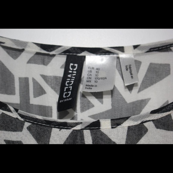 AMAZING Worn once H&M black and white strap dress size Large - Picture 2 of 3